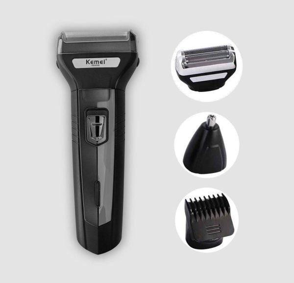 3-in-1 Electric Grooming Kit for Men – Rechargeable Hair Clipper, Beard & Nose Trimmer, Foil Shaver – Multifunction Shaving & Styling Machine