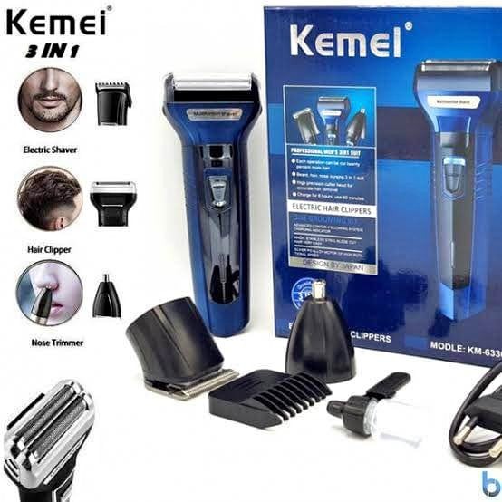 3-in-1 Electric Grooming Kit for Men – Rechargeable Hair Clipper, Beard & Nose Trimmer, Foil Shaver – Multifunction Shaving & Styling Machine