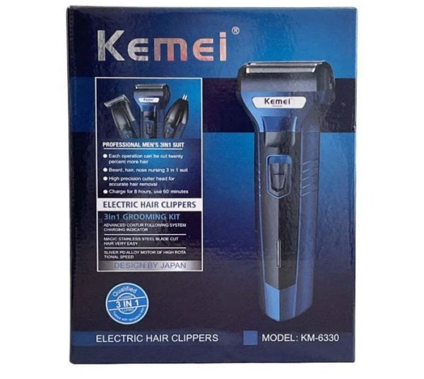 3-in-1 Electric Grooming Kit for Men – Rechargeable Hair Clipper, Beard & Nose Trimmer, Foil Shaver – Multifunction Shaving & Styling Machine