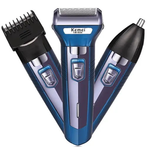 3-in-1 Electric Grooming Kit for Men – Rechargeable Hair Clipper, Beard & Nose Trimmer, Foil Shaver – Multifunction Shaving & Styling Machine