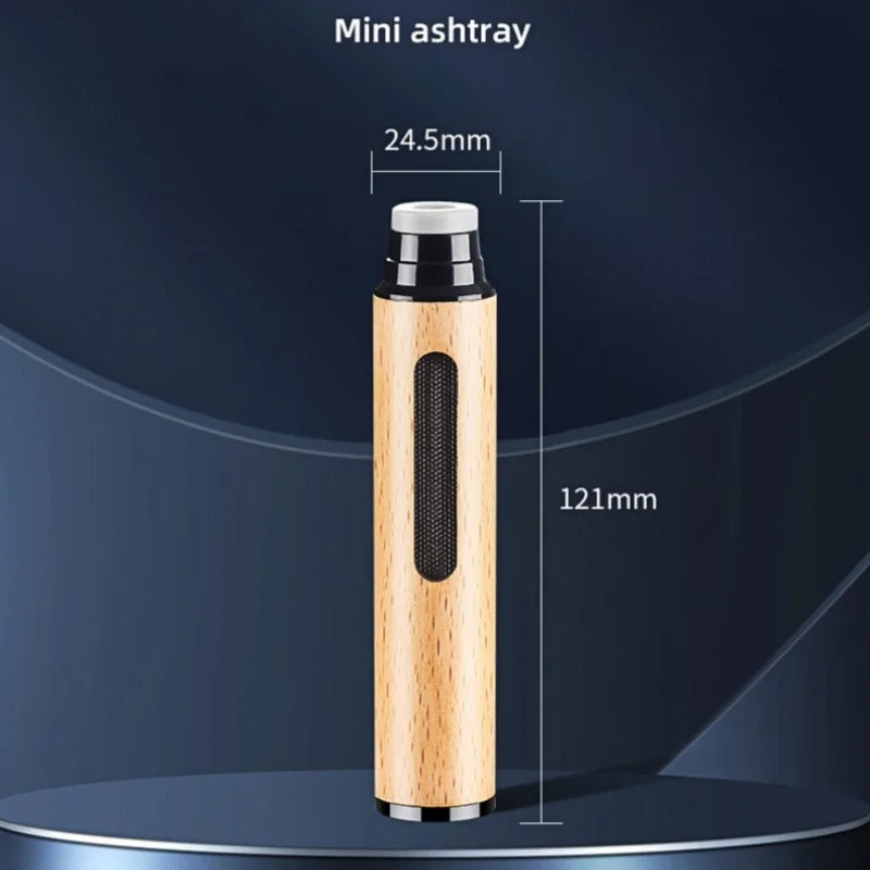 Portable Pocket Ashtrays Outdoor Fireproof Cigarette Cover Mini Walnut Smoking Accessories Ash Tray for Car Travel Ashtray